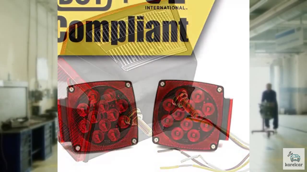 MAXXHAUL 70460 12V LED Trailer Tail Lights (Turn/Stop/Signal-Left/Right-DOT Com
