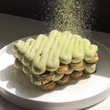 Matcha tiramisu 🍵 #fyp