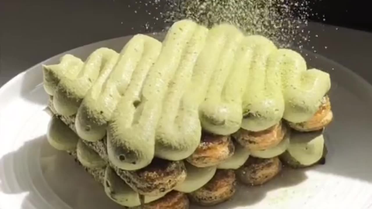 Matcha tiramisu 🍵 #fyp