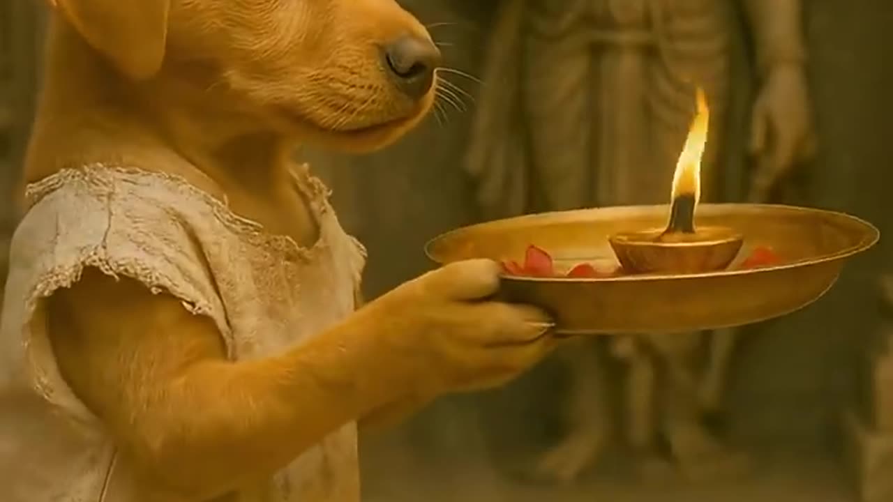 A poor puppy worships god for water | IA Creation |
