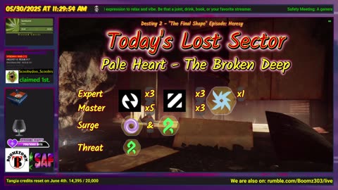 Destiny 2: 5-30-25 The Broken Deep is the Lost Sector. Void/Strand Surge.
