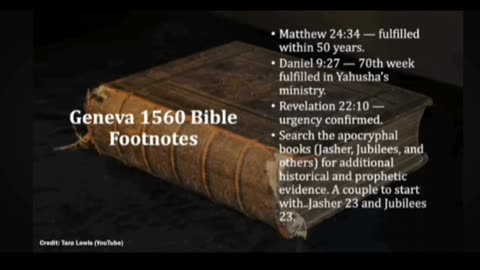 The 1560 Geneva Bible's Footnotes Prove the Millennial Kingdom Already Happened! (Matt 24:34)
