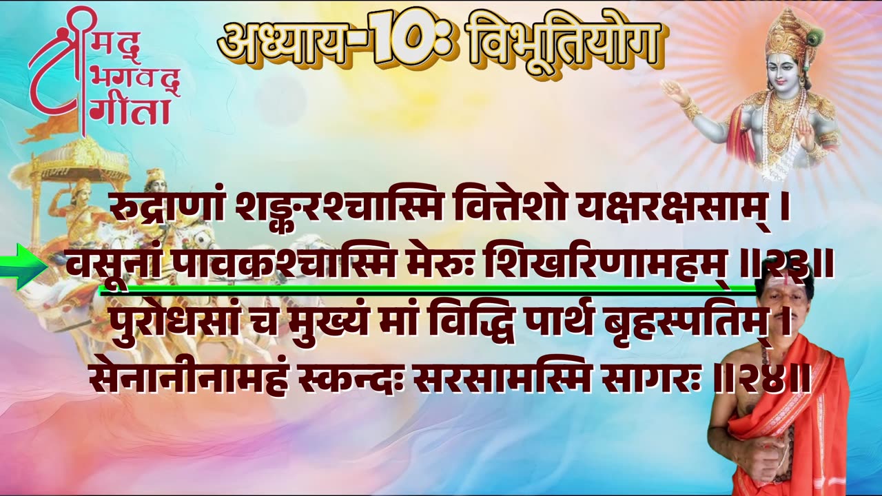 श्रीमद्भगवद्गीता-Bhagavad Gita Chap-10-विभूति योग with Original Sanskrit Lyrics
