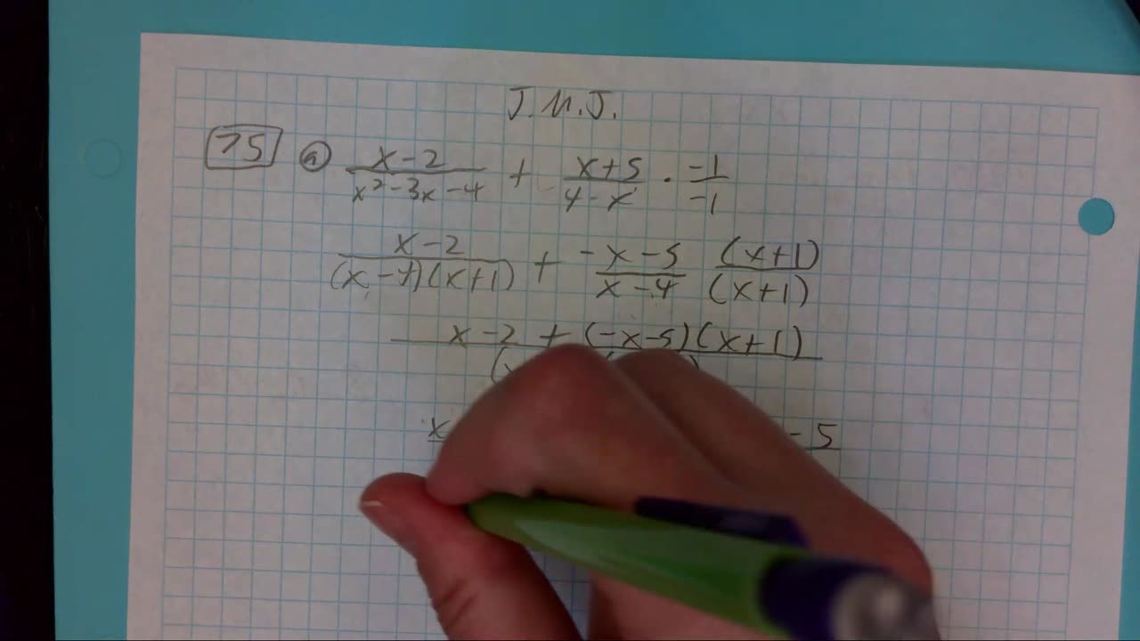 Saxon Algebra 2 Lesson 75 (a)
