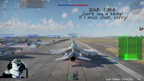 War thunder flying f16 while dealing with pug troll