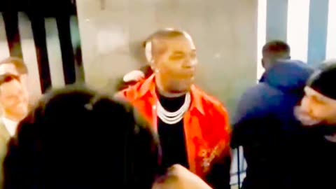 Rapper Busta Ryhmes in L.A. streets