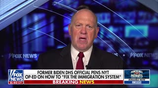 'HE HAS BLOOD ON HIS HANDS': Homan Unloads on Former Biden DHS Official for NYT Op-Ed