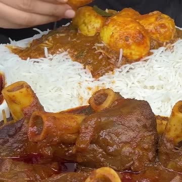 EGG CURRY EATING WITH RICEASMR