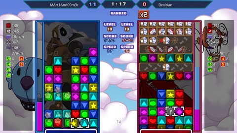 Panel Attack 2-Player (8-4-2025): MArt1And00m3r vs Dexirian