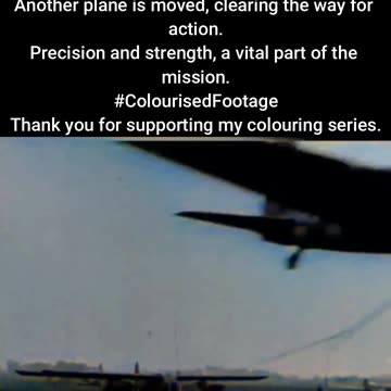 Allied Troops Lift Another Plane Using Special Pickup Hook #ColourisedHistory