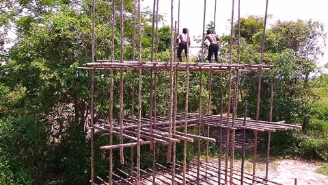 Build most creative snake water slide garden with beautiful mud villa for seclusion