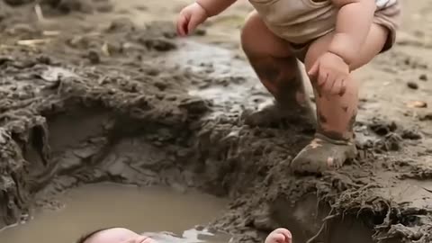Crying Baby Gets the Cutest Help 😭
