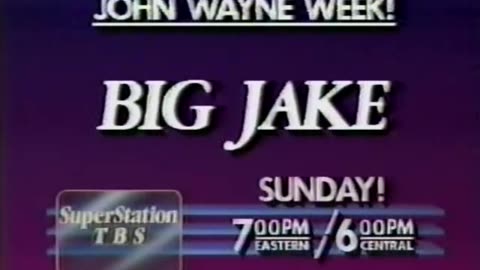 "Big Jake" TV Commercial for John Wayne Week on WTBS 10/8/88