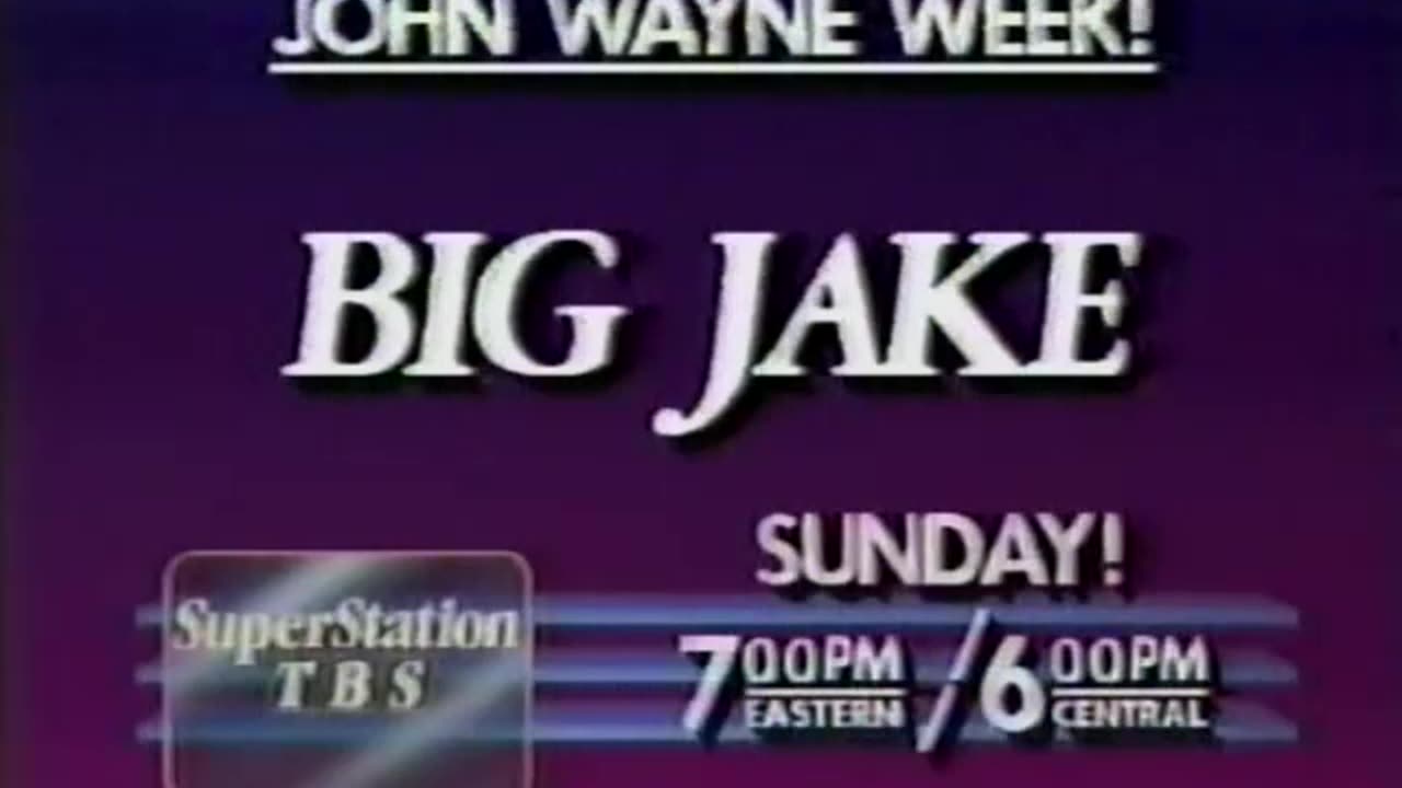 "Big Jake" TV Commercial for John Wayne Week on WTBS 10/8/88