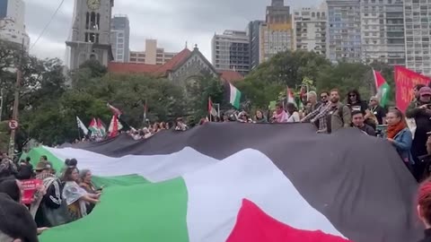 Un centenar de personas marcha a pie por Palestina en Sao Paulo