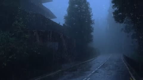Rain Noise to Sleep Deeply and Soothe the Soul ⛈ Sound of Rain Wind and Thunder at Night