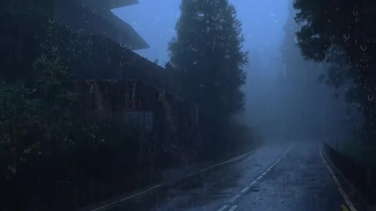 Rain Noise to Sleep Deeply and Soothe the Soul ⛈ Sound of Rain Wind and Thunder at Night
