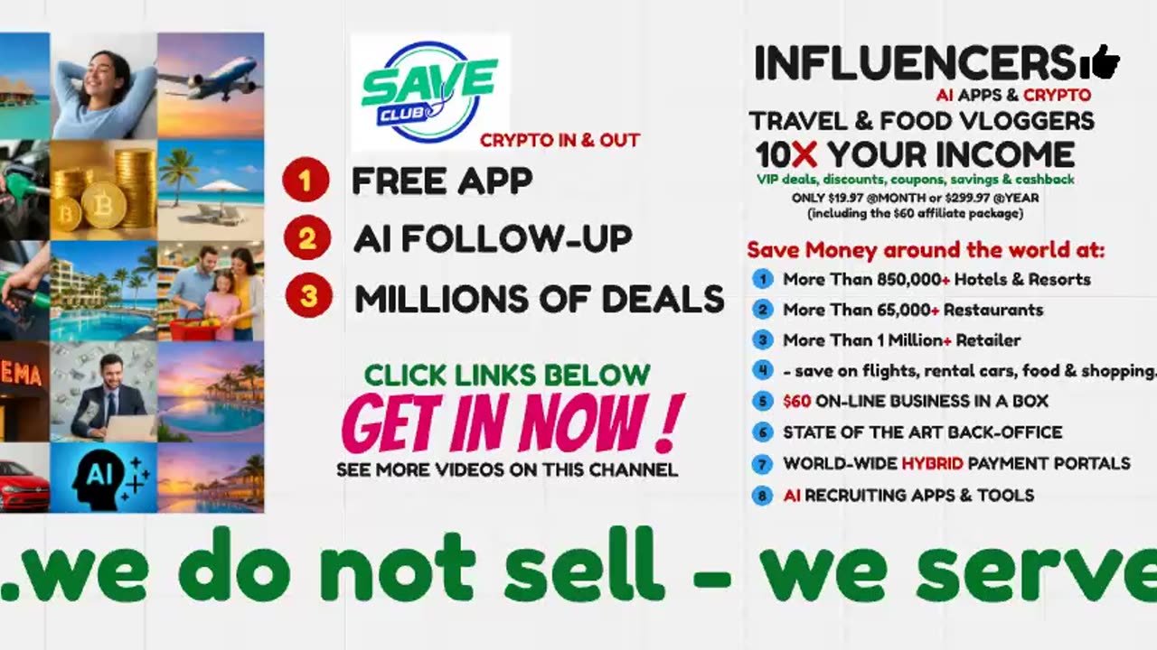 SAVE CLUB - A FREE APP, AI FOLLOW-UP, MILLIONS OF DEALS & CRYPTO (ALL IN ONE) TOP TEAM ROB BUSER