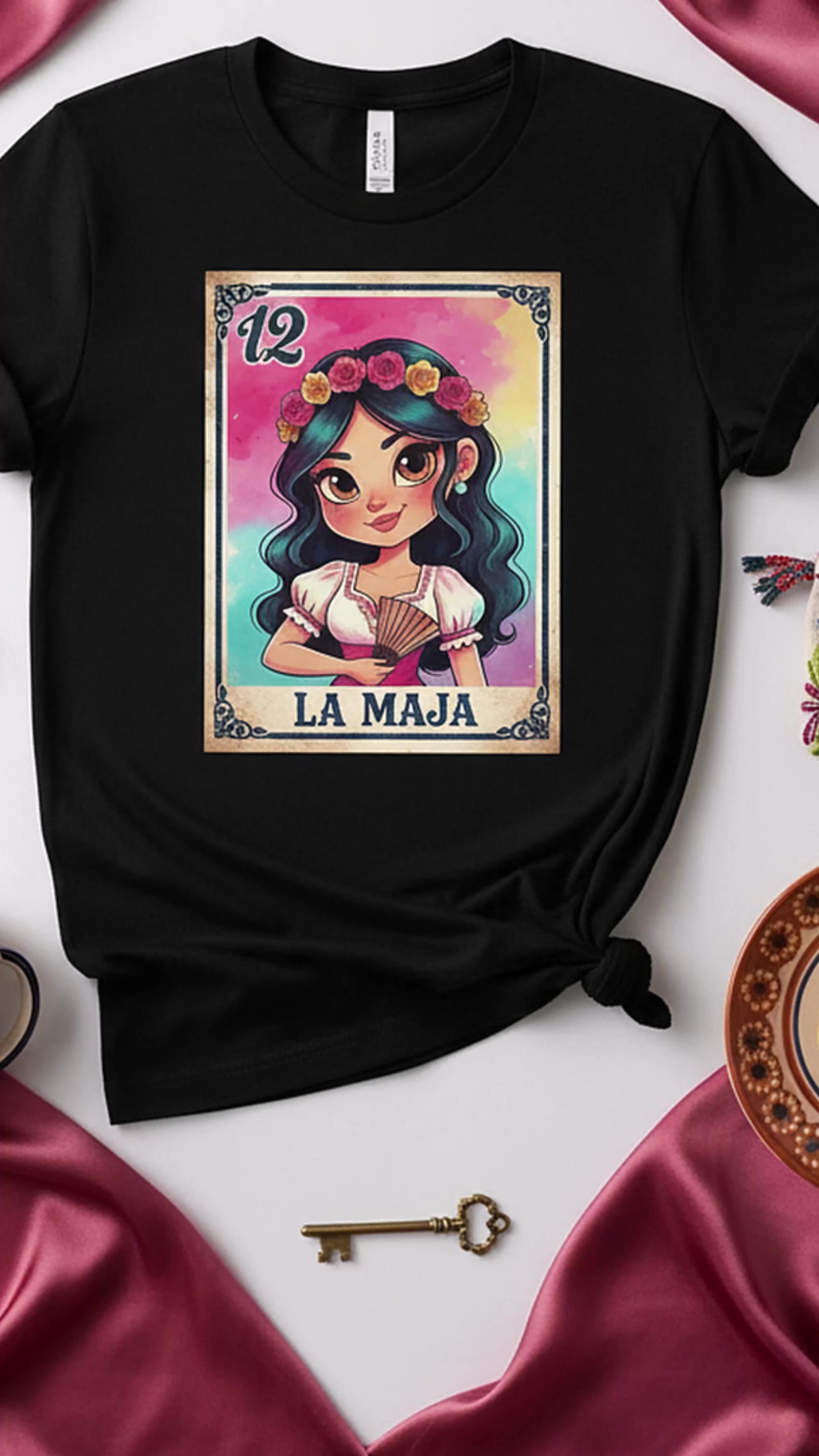 ¿Ya viste esta playera de lotería con estilo kawaii? ¡Está brutal! #lotería #modamexicana