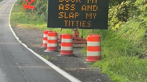Hacked Road Sign Goes Off the Rails with Profane Message Overnight