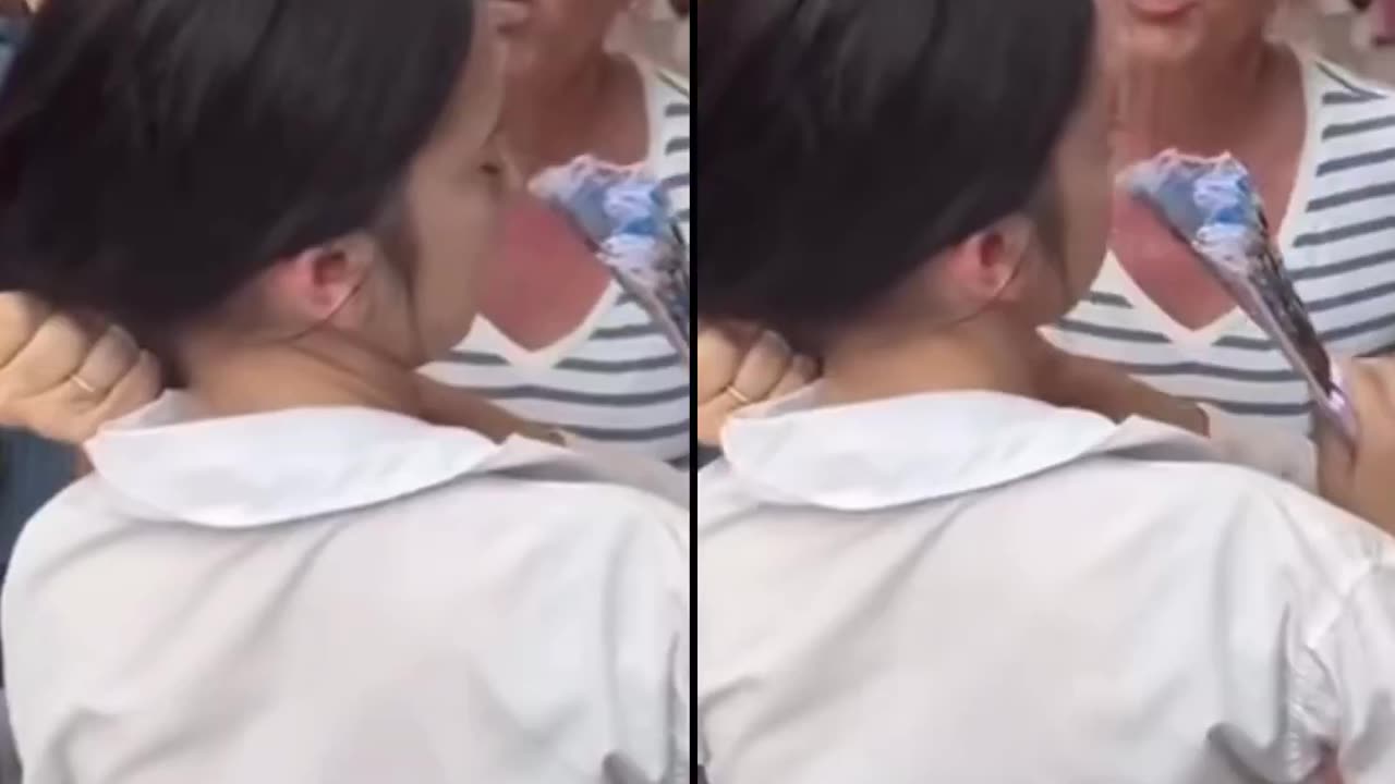 American tourist grabs pickpocket by ponytail, does not let go till purse returned