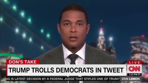 Please enjoy this classic moment of Don Lemon melting down over a Trump meme.
