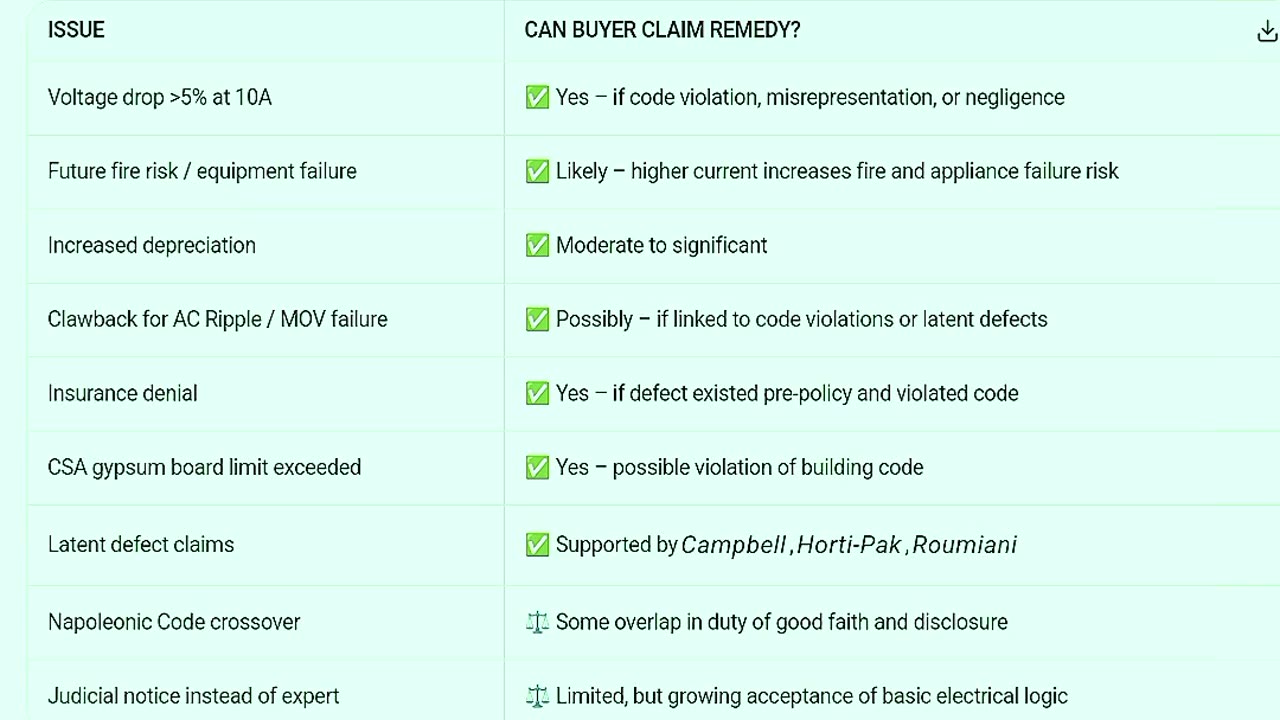 Should home buyers get a large discount or a clawback on a new home that has electrical wiring with