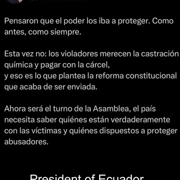 Castración química en Ecuador