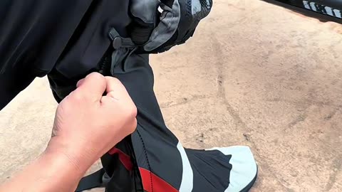 Brother if you put on this thing it rains you can wear white shoes Motorcycle