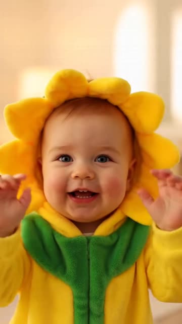 Baby Dressed as Sunflower