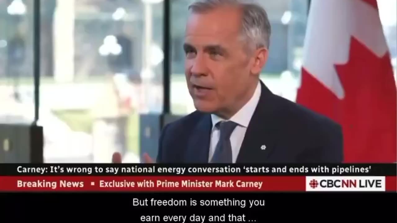 Mark Carney: But Freedom is something you earn every day! Freedom is a god given right! 🤬