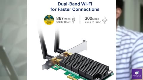 TP-Link AC1200 PCIe WiFi Card(Archer T4E)- 2.4G/5G Dual Band Wireless PCI Expres