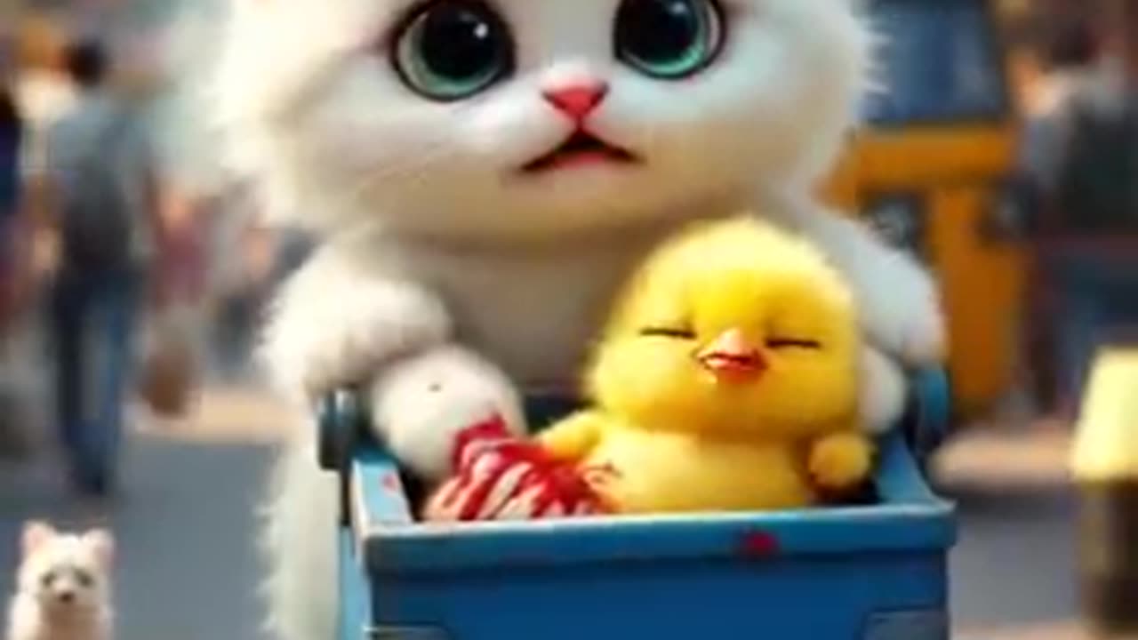 🐥Chick & Cat🐈_ A heartwarming Friendship❤️