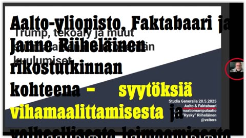 Aalto-yliopisto, Faktabaari ja Janne Riiheläinen rikostutkintaan