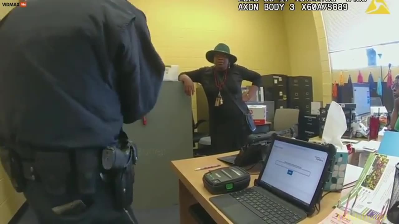 nigger school staff refuse to let pig into school after bomb threat and stupid pigs dont arrest them