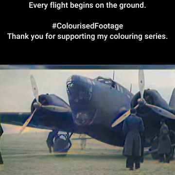 US Aircraft Towed to Position #ColourisedHistory