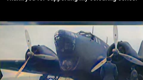 US Aircraft Towed to Position #ColourisedHistory