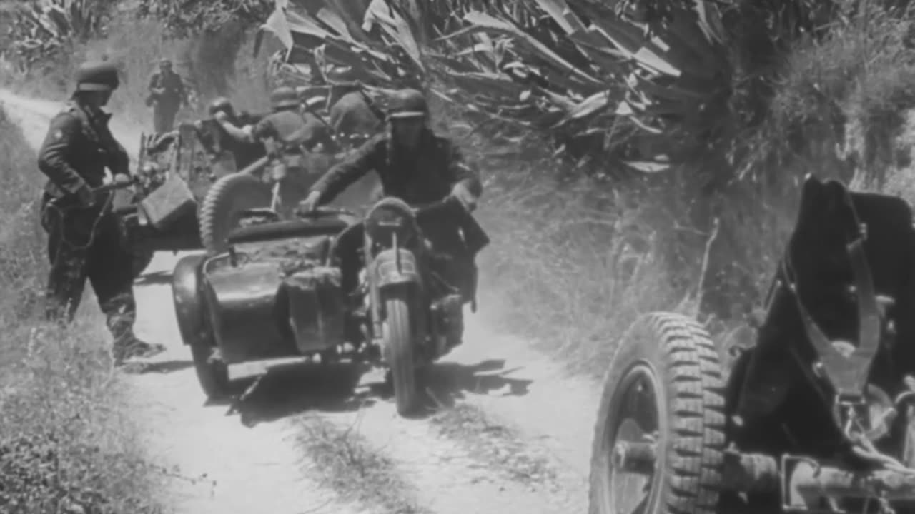 Fallschirmjäger turn a captured Bofors 40mm gun against its former users on Crete in May 1941