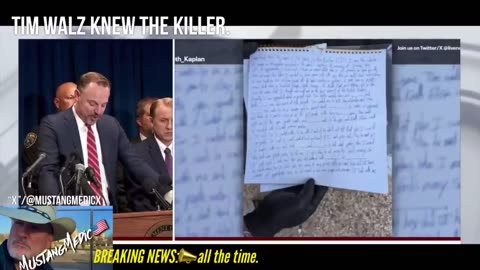 BREAKING NEWS:📣 Update on our SPECIAL REPORT about Tim Walz knowing the killer.