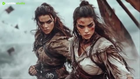 BEAUTIFUL PIRATE WOMEN AND THEIR ADVENTURES IN THE SOUND OF METAL. CREATED BY AI