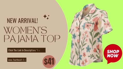 Shop Women's Pajama Top for Only $41 | Cozy & Stylish Comfort - Click Description to Buy Now!