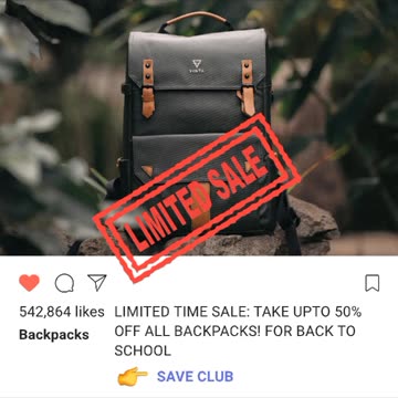 🎒🔥 LIMITED TIME SALE Up to 50% OFF All Backpacks!