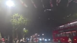 Thousands of flags were raised in central London last night in a large-scale "Raise the Colours" operation