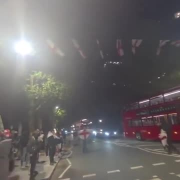 Thousands of flags were raised in central London last night in a large-scale "Raise the Colours" operation