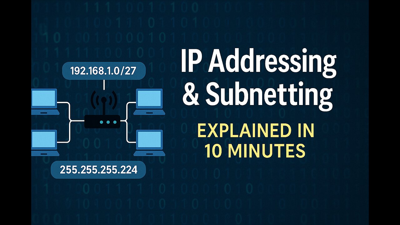 IP Addressing & Subnetting Explained in 10 Minutes 🔥 (2025 Beginner to Pro Guide)