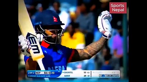 Excellent innings by Nepali player