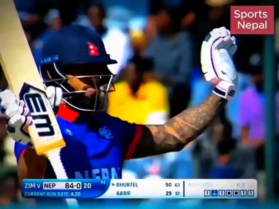 Excellent innings by Nepali player