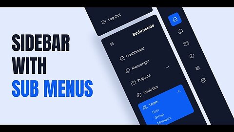 Responsive Sidebar Menu in HTML CSS & JavaScript | Dark/Light Mode #live #livestream