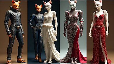 Exclusive Dior-Inspired Cat Lookbook | High-Fashion AI Models Showcasing Couture Front & Back