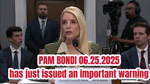 PAM BONDI update 06.25.2025: has just issued an important warning . Terrorism warning